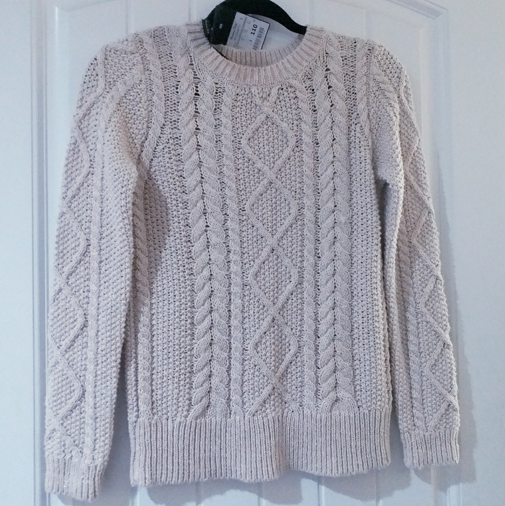 Massimo Dutti Cable Knit Sweater S BN